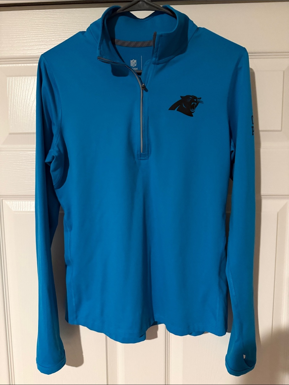 Carolina Panthers Women's Teal 1/4 Zip Pullover